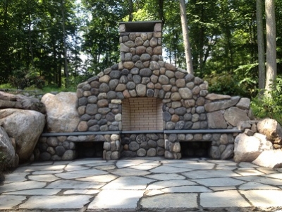 Outdoor Fireplace Project - Trumbull